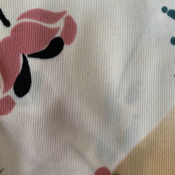 Vintage 70s Mod Floral Print Pointed Collar Polyester Disco Shirt - Picture 9 of 9